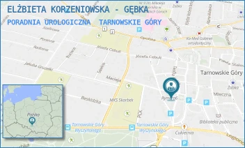 PORADNIA UROLOGICZNA - ELŻBIETA KORZENIOWSKA - GĘBKA - UL. TEOFILA KRÓLIKA 12,  TARNOWSKIE GÓRY