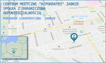 PORADNIA LOGOPEDYCZNA - CENTRUM MEDYCZNE "HIPOKRATES" ZABRZE SPÓŁKA Z OGRANICZONĄ ODPOWIEDZIALNOŚCIĄ - UL. WŁADYSŁAWA REYMONTA 42,  ZABRZE