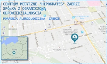 PORADNIA ALERGOLOGICZNA - CENTRUM MEDYCZNE "HIPOKRATES" ZABRZE SPÓŁKA Z OGRANICZONĄ ODPOWIEDZIALNOŚCIĄ - UL. WŁADYSŁAWA REYMONTA 42,  ZABRZE