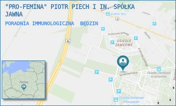 PORADNIA IMMUNOLOGICZNA - "PRO-FEMINA" PIOTR PIECH I IN. SPÓŁKA JAWNA - UL. KROŚNIEŃSKA 1,  BĘDZIN