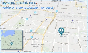 PORADNIA STOMATOLOGICZNA - KSYMENA STAROŃ-IRLA - UL. JAGIELLOŃSKA 24/1,  KATOWICE