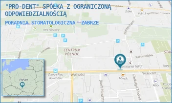 PORADNIA STOMATOLOGICZNA - "PRO-DENT" SPÓŁKA Z OGRANICZONĄ ODPOWIEDZIALNOŚCIĄ - UL. WOLNOŚCI 182,  ZABRZE