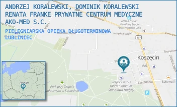 PIELĘGNIARSKA OPIEKA DŁUGOTERMINOWA - ANDRZEJ KORALEWSKI, DOMINIK KORALEWSKI RENATA FRANKE PRYWATNE CENTRUM MEDYCZNE AKO-MED S.C. - UL. WĄSKA 3,  LUBLINIEC