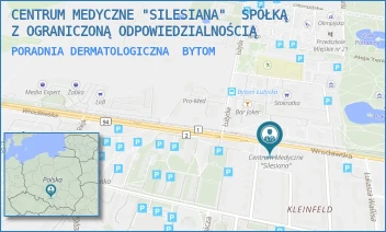 PORADNIA DERMATOLOGICZNA - CENTRUM MEDYCZNE "SILESIANA"  SPÓŁKĄ Z OGRANICZONĄ ODPOWIEDZIALNOŚCIĄ - UL. WROCŁAWSKA 78,  BYTOM