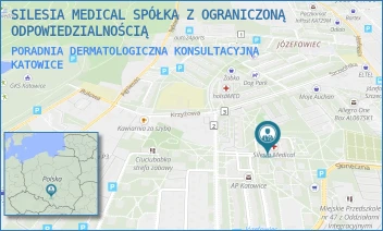 PORADNIA DERMATOLOGICZNA KONSULTACYJNA - SILESIA MEDICAL SPÓŁKA Z OGRANICZONĄ ODPOWIEDZIALNOŚCIĄ - UL. KS. ŚCIEGIENNEGO 49 C,  KATOWICE