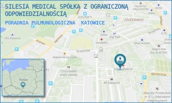 PORADNIA PULMUNOLOGICZNA - SILESIA MEDICAL SPÓŁKA Z OGRANICZONĄ ODPOWIEDZIALNOŚCIĄ - UL. KS. ŚCIEGIENNEGO 49 C,  KATOWICE