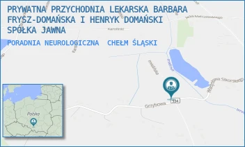 PORADNIA NEUROLOGICZNA - PRYWATNA PRZYCHODNIA LEKARSKA BARBARA FRYSZ-DOMAŃSKA I HENRYK DOMAŃSKI SPÓŁKA JAWNA - UL. IMIELIŃSKA 189,  CHEŁM ŚLĄSKI