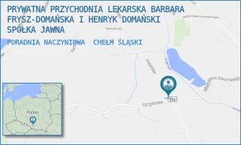 PORADNIA NACZYNIOWA - PRYWATNA PRZYCHODNIA LEKARSKA BARBARA FRYSZ-DOMAŃSKA I HENRYK DOMAŃSKI SPÓŁKA JAWNA - UL. IMIELIŃSKA 189,  CHEŁM ŚLĄSKI