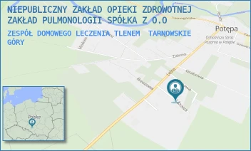 ZESPÓŁ DOMOWEGO LECZENIA TLENEM - NIEPUBLICZNY ZAKŁAD OPIEKI ZDROWOTNEJ ZAKŁAD PULMONOLOGII SPÓŁKA Z O.O - UL. LIPOWA 3,  TARNOWSKIE GÓRY