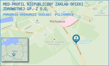 PORADNIA CHIRURGII OGÓLNEJ - MED-PROFIL NIEPUBLICZNY ZAKŁAD OPIEKI ZDROWOTNEJ SP. Z O.O. - UL. DWORCOWA 15,  PILCHOWICE