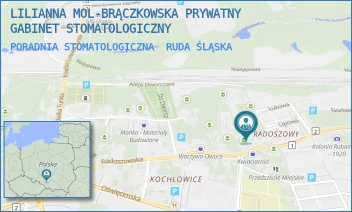 PORADNIA STOMATOLOGICZNA - LILIANNA MOL-BRĄCZKOWSKA PRYWATNY GABINET STOMATOLOGICZNY - UL. RADOSZOWSKA 116,  RUDA ŚLĄSKA