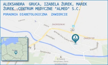 PORADNIA DIABETOLOGICZNA - ALEKSANDRA  GRUCA, IZABELA ŻUREK, MAREK ŻUREK -CENTRUM MEDYCZNE "ALMED" S.C. - UL. IGNACEGO PADEREWSKIEGO 25,  ZAWIERCIE