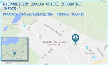 PORADNIA OTOLARYNGOLOGICZNA - NIEPUBLICZNY ZAKŁAD OPIEKI ZDROWOTNEJ "MEDIS+" - UL. KS.KPT.G.WACULIKA 2/BRAK,  PIEKARY ŚLĄSKIE