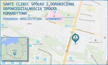 PORADNIA OKULISTYCZNA - SANTE CLINIC SPÓŁKA Z OGRANICZONĄ ODPOWIEDZIALNOŚCIĄ SPÓŁKA KOMANDYTOWA - UL. AL. WOLNOŚCI 6,  SOSNOWIEC