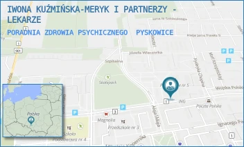 PORADNIA ZDROWIA PSYCHICZNEGO - IWONA KUŹMIŃSKA-MERYK I PARTNERZY - LEKARZE - WOJ.POLSKIEGO 10,  PYSKOWICE