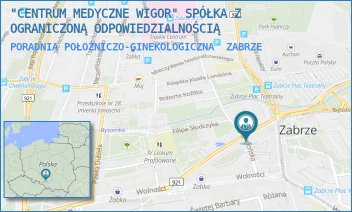 PORADNIA POŁOŻNICZO-GINEKOLOGICZNA - "CENTRUM MEDYCZNE WIGOR" SPÓŁKA Z OGRANICZONĄ ODPOWIEDZIALNOŚCIĄ - UL. K. MIARKI 5,  ZABRZE