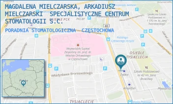 PORADNIA STOMATOLOGICZNA - MAGDALENA MIELCZARSKA, ARKADIUSZ MIELCZARSKI  SPECJALISTYCZNE CENTRUM STOMATOLOGII S.C. - UL. ARMII KRAJOWEJ 68A,  CZĘSTOCHOWA