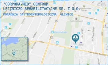 PORADNIA GASTROENTEROLOGICZNA - "CORPORA-MED" CENTRUM LECZNICZO-REHABILITACYJNE SP. Z O.O. - UL. CICHOCIEMNYCH 18,  GLIWICE