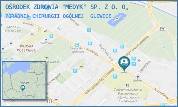 PORADNIA CHIRURGII OGÓLNEJ - OŚRODEK ZDROWIA "MEDYK" SP. Z O. O. - UL. KOZIELSKA 16,  GLIWICE