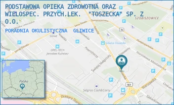 PORADNIA OKULISTYCZNA - PODSTAWOWA OPIEKA ZDROWOTNA ORAZ WIELOSPEC. PRZYCH.LEK.  "TOSZECKA" SP. Z O.O. - UL. TOSZECKA 18,  GLIWICE