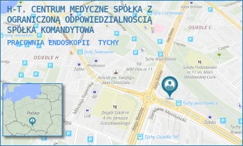 PRACOWNIA ENDOSKOPII - H-T. CENTRUM MEDYCZNE SPÓŁKA Z OGRANICZONĄ ODPOWIEDZIALNOŚCIĄ SPÓŁKA KOMANDYTOWA - UL. AL. BIELSKA 105,  TYCHY