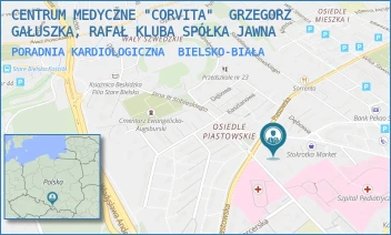 PORADNIA KARDIOLOGICZNA - CENTRUM MEDYCZNE "CORVITA"  GRZEGORZ GAŁUSZKA, RAFAŁ KLUBA SPÓŁKA JAWNA - UL. SOBIESKIEGO 89/50,  BIELSKO-BIAŁA