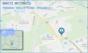 PORADNIA OKULISTYCZNA - NARCYZ WOJTOWICZ - UL. GEN.ZIĘTKA 74C,  MYSŁOWICE
