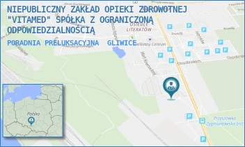 PORADNIA PRELUKSACYJNA - NIEPUBLICZNY ZAKŁAD OPIEKI ZDROWOTNEJ "VITAMED" SPÓŁKA Z OGRANICZONĄ ODPOWIEDZIALNOŚCIĄ - UL. ZYGMUNTOWSKA 84,  GLIWICE
