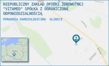 PORADNIA KARDIOLOGICZNA - NIEPUBLICZNY ZAKŁAD OPIEKI ZDROWOTNEJ "VITAMED" SPÓŁKA Z OGRANICZONĄ ODPOWIEDZIALNOŚCIĄ - UL. RÓŻANA 7,  GLIWICE
