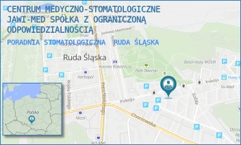 PORADNIA STOMATOLOGICZNA - CENTRUM MEDYCZNO-STOMATOLOGICZNE JAWI-MED SPÓŁKA Z OGRANICZONĄ ODPOWIEDZIALNOŚCIĄ - UL. POKOJU 8A,  RUDA ŚLĄSKA