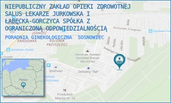 PORADNIA GINEKOLOGICZNA - NIEPUBLICZNY ZAKŁAD OPIEKI ZDROWOTNEJ SALUS SPÓŁKA Z OGRANICZONĄ ODPOWIEDZIALNOŚCIĄ - UL. KALINOWA 175,  SOSNOWIEC