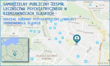 ODDZIAŁ DZIENNY PSYCHIATRYCZNY (OGÓLNY) - SAMODZIELNY PUBLICZNY ZESPÓŁ LECZNICTWA PSYCHIATRYCZNEGO W SIEMIANOWICACH ŚLĄSKICH - UL. SZKOLNA 2,  SIEMIANOWICE ŚLĄSKIE