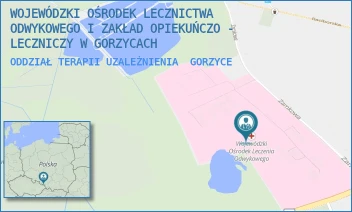 ODDZIAŁ TERAPII UZALEŻNIENIA - WOJEWÓDZKI OŚRODEK LECZNICTWA ODWYKOWEGO I ZAKŁAD OPIEKUŃCZO - LECZNICZY W GORZYCACH - UL. ZAMKOWA 8,  GORZYCE