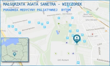 PORADNIA MEDYCYNY PALIATYWNEJ - MAŁGORZATA AGATA SANETRA - WIECZOREK - UL. JULIANA TUWIMA 5,  BYTOM