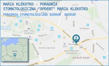 PORADNIA STOMATOLOGICZNA BIERUŃ - MARIA KLEKOTKO - PORADNIA STOMATOLOGICZNA "OPDENT" MARIA KLEKOTKO - WAWELSKA 27,  BIERUŃ