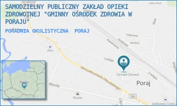 PORADNIA OKULISTYCZNA - SAMODZIELNY PUBLICZNY ZAKŁAD OPIEKI ZDROWOTNEJ "GMINNY OŚRODEK ZDROWIA W PORAJU" - UL. 3 MAJA 25,  PORAJ