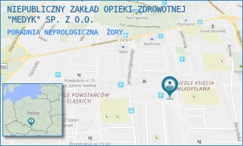 PORADNIA NEFROLOGICZNA - NIEPUBLICZNY ZAKŁAD OPIEKI ZDROWOTNEJ "MEDYK" SP. Z O.O. - UL. KS.WŁADYSŁAWA 27,  ŻORY