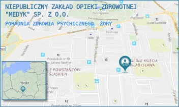PORADNIA ZDROWIA PSYCHICZNEGO - NIEPUBLICZNY ZAKŁAD OPIEKI ZDROWOTNEJ "MEDYK" SP. Z O.O. - UL. KS.WŁADYSŁAWA 27,  ŻORY