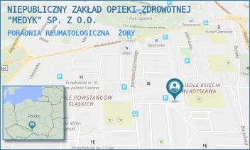 PORADNIA REUMATOLOGICZNA - NIEPUBLICZNY ZAKŁAD OPIEKI ZDROWOTNEJ "MEDYK" SP. Z O.O. - UL. KS.WŁADYSŁAWA 27,  ŻORY