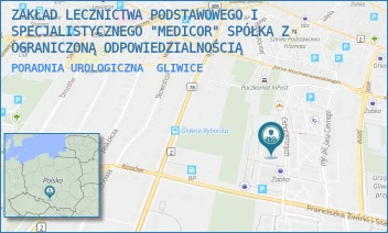 PORADNIA UROLOGICZNA - ZAKŁAD LECZNICTWA PODSTAWOWEGO I SPECJALISTYCZNEGO "MEDICOR" SPÓŁKA Z OGRANICZONĄ ODPOWIEDZIALNOŚCIĄ - UL. CICHOCIEMNYCH 14,  GLIWICE