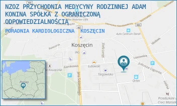 PORADNIA KARDIOLOGICZNA - NZOZ PRZYCHODNIA MEDYCYNY RODZINNEJ ADAM KONINA SPÓŁKA Z OGRANICZONĄ ODPOWIEDZIALNOŚCIĄ - UL. LIGONIA 11 D,  KOSZĘCIN