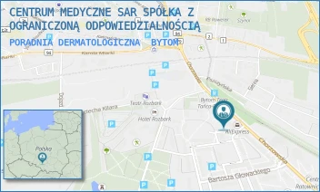 PORADNIA DERMATOLOGICZNA - CENTRUM MEDYCZNE SAR SPÓŁKA Z OGRANICZONĄ ODPOWIEDZIALNOŚCIĄ - UL. CHORZOWSKA 14,  BYTOM