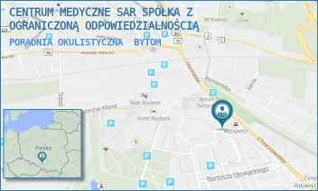 PORADNIA OKULISTYCZNA - CENTRUM MEDYCZNE SAR SPÓŁKA Z OGRANICZONĄ ODPOWIEDZIALNOŚCIĄ - UL. CHORZOWSKA 14,  BYTOM