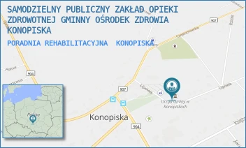 PORADNIA REHABILITACYJNA - SAMODZIELNY PUBLICZNY ZAKŁAD OPIEKI ZDROWOTNEJ GMINNY OŚRODEK ZDROWIA KONOPISKA - UL. LIPOWA 3,  KONOPISKA