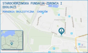 PORADNIA OKULISTYCZNA - STAROCHORZOWSKA FUNDACJA ZDROWIA I EKOLOGII - UL. GABRIELA NARUTOWICZA 1,  CHORZÓW