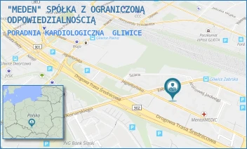 PORADNIA KARDIOLOGICZNA - "MEDEN" SPÓŁKA Z OGRANICZONĄ ODPOWIEDZIALNOŚCIĄ - UL. ZABRSKA 6,  GLIWICE