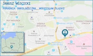 PORADNIA ONKOLOGICZNA - JANUSZ WÓJCICKI - UL. 26 MARCA 164,  WODZISŁAW ŚLĄSKI