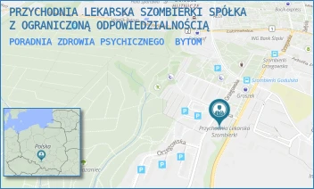 PORADNIA ZDROWIA PSYCHICZNEGO - PRZYCHODNIA LEKARSKA SZOMBIERKI SPÓŁKA Z OGRANICZONĄ ODPOWIEDZIALNOŚCIĄ - UL. ORZEGOWSKA 52A,  BYTOM