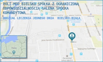 ODDZIAŁ LECZENIA JEDNEGO DNIA - POLI-MED BIELSKO SPÓŁKA Z OGRANICZONĄ ODPOWIEDZIALNOŚCIĄ GALENA SPÓŁKA KOMANDYTOWA - UL. ŻYWIECKA 71,  BIELSKO-BIAŁA