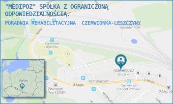 PORADNIA REHABILITACYJNA - "MEDIPOZ" SPÓŁKA Z OGRANICZONĄ ODPOWIEDZIALNOŚCIĄ. - UL. 3 MAJA 36C,  CZERWIONKA-LESZCZYNY